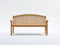 Gartenbank Holz 150x62x90 cm - Naturholz - Lattenrückenlehne mit Armlehnen - klassischer Gartenstil