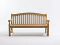 Gartenbank aus Holz 150 x 60 x 90 cm - Natur - klassisches Design mit Lattenrücken und Armlehnen