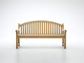 Gartenbank Holz 160x65x95 cm - Naturholz - Klassische Bank mit gebogener Rückenlehne und Armlehnen