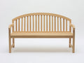 Gartenbank aus Holz 150 x 60 x 90 cm - Naturholz - Mit Armlehnen und Lattenstruktur